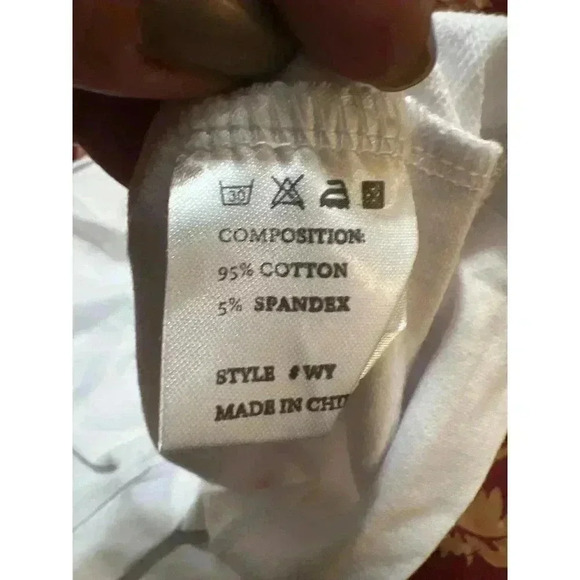 iGENJUN White Crew Neck Rolled Sleeves Pleated Hem Top NWT Size XL - Picture 8 of 9